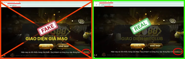 Bật Mí Tuyệt Chiêu Tìm Ra Website Go88 Chính Hãng Trong 3 Nốt Nhạc 2 Trang chủ Go88.com thật cung cấp đầy đủ thông tin khuyến mãi và hỗ trợ, trong khi trang giả Go88.com thiếu hoặc sao chép sơ sài.